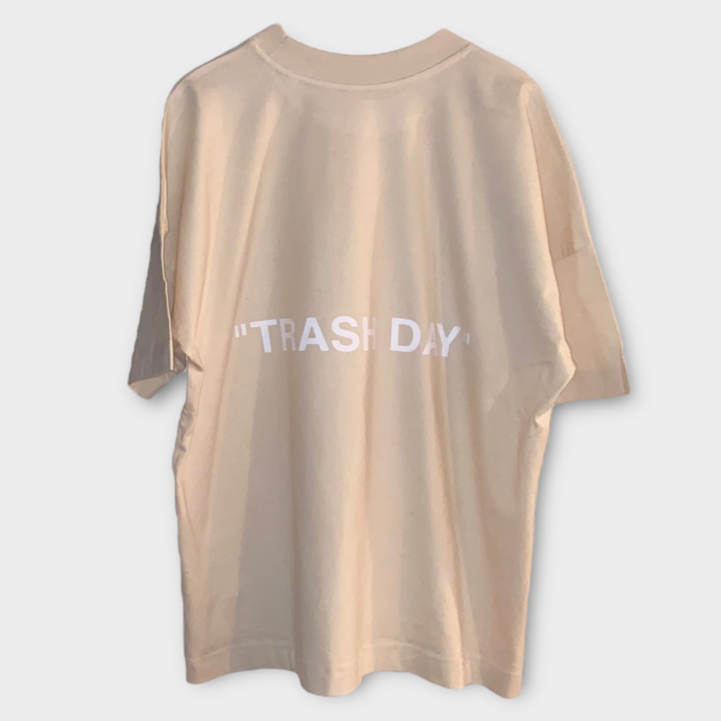 "TRASH DAY" NATURAL RAW T-SHIRT